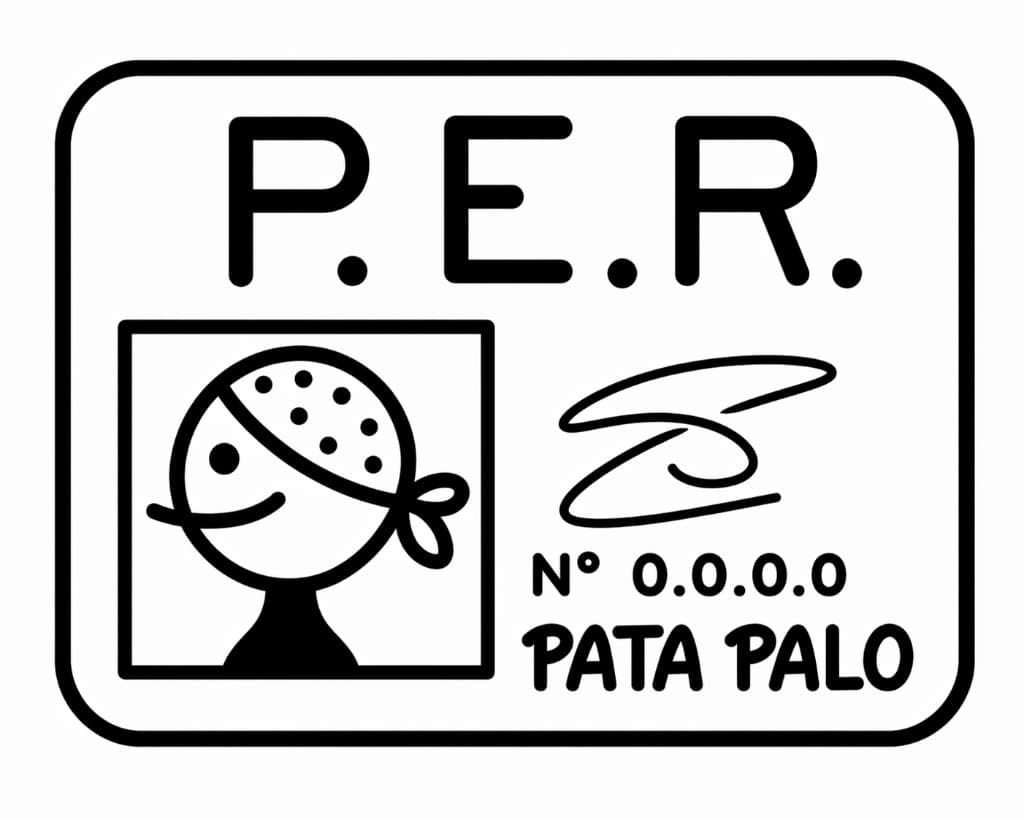 Navegaria Pata Palo patron card — PER recreational skipper illustration