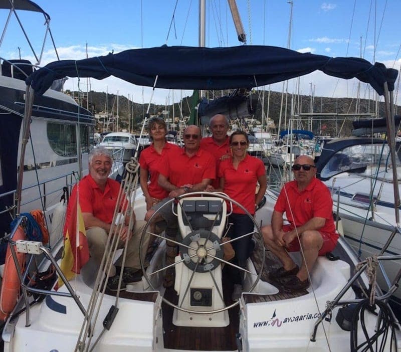 Corporate team sailing regatta in Altea with professional support