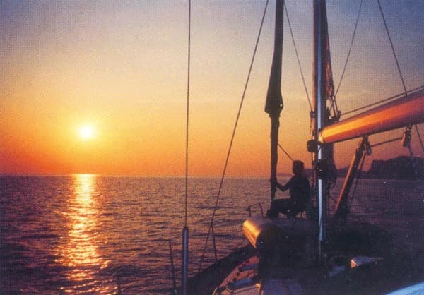 Evening light over the Mediterranean during a private sunset sail from Altea