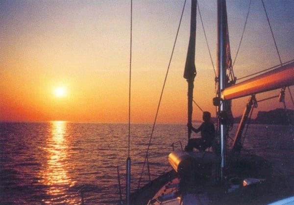 Evening light over the Mediterranean during a private sunset sail from Altea