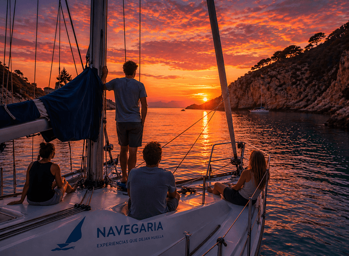 Sunset on the water after a training day